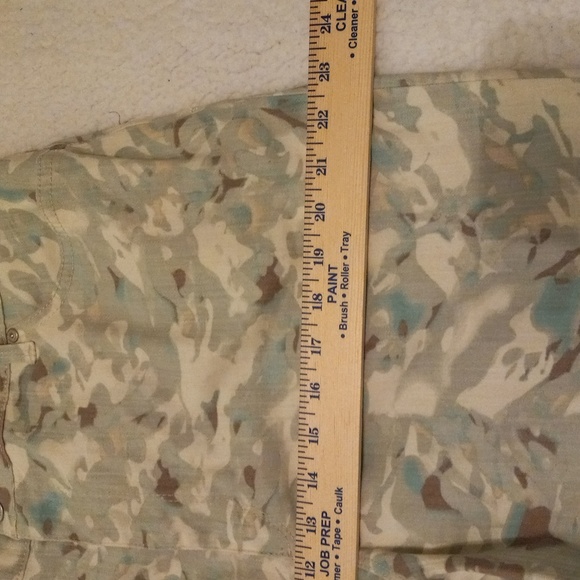 Gloria Vanderbilt Pants 18 Amanda Camouflage Embroidered Flowers Roll Cuff - Picture 7 of 13